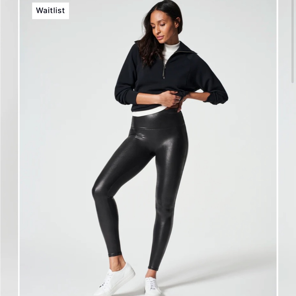 SPANX Faux Leather Leggings – Size medium